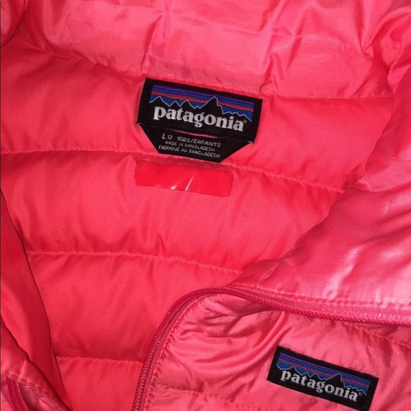 Patagonia down sweater jacket Girls Size large (12) - Picture 2 of 3